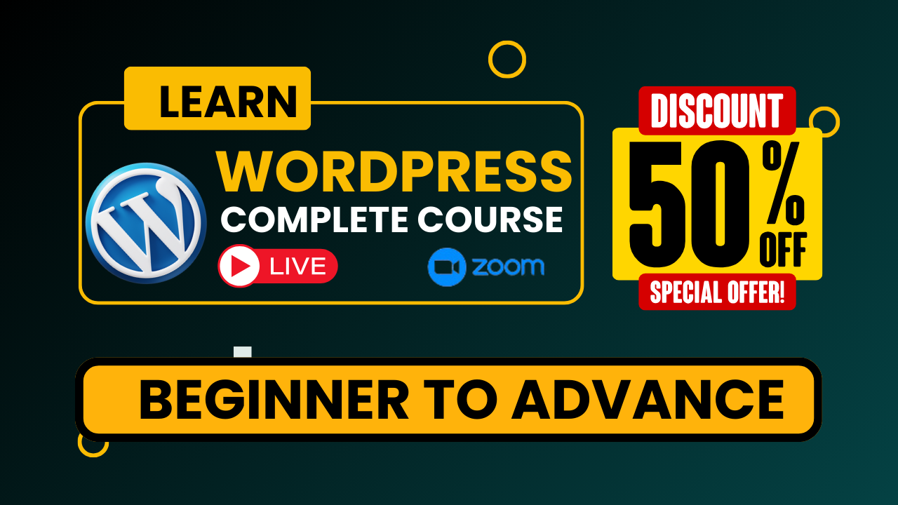 WordPress Course (100+Recorded Videos) + Live Doubt Session